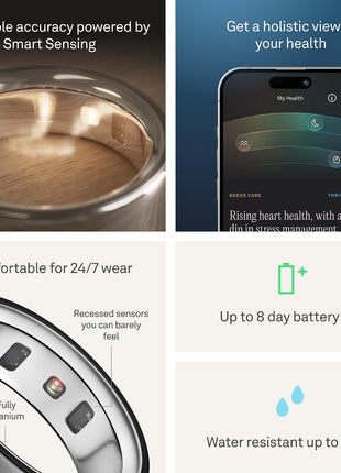 OURA Ring 4 Smart Ring - Stealth - Size 9