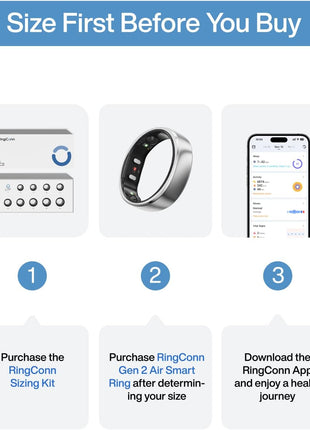 RingConn Gen 2 Air Ultra-Thin Smart Ring(Size 8, Galaxy Sliver)