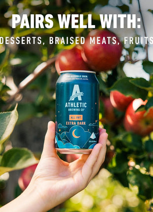 Athletic Brewing Company Craft Non Alcoholic Beer, Extra Dark Brew With Coffee & Chocolate Notes, Pair With Meat, Dried Fruit or Dessert, Vegan, All Out, 12 Pack, 12 FL Oz Cans
