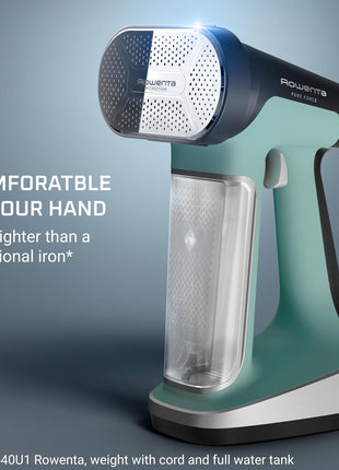 Rowenta Handheld Steamer for Clothes, Pure Force 2in1 Steamer & Iron, 1875W, Vertical/Horizonal Steaming & Ironing, Lightweight, Auto off, xL power, 1875 Watts, DR8822