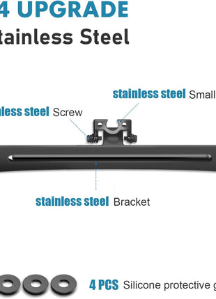 Pixelman Universal Car Rear View Camera License Plate Bracket, Upgraded Full Stainless Steel Backup Camera Mount, Dash Cam Mirror Accessory, Only Installation Holder
