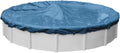 Robelle 24 ft Heavy Duty Blue Winter Pool Cover for Above Ground Pools, 4 ft Overlap (28 ft Cover Size), Solid 8 x 8 Scrim, 2.36 oz/yd2, 10-Year Warranty, Style: 3524-4