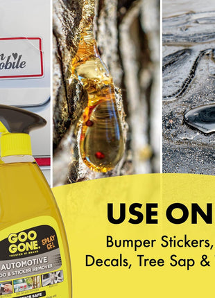 Goo Gone Automotive - Cleans Auto Interiors/ Bodies and Rims, Removes Bugs & Stickers - 12 Fl. Oz.
