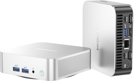 GEEKOM A6 Mini PC with AMD Ryzen 7 6800H (Beats 7730U/7640HS), 16GB DDR5 RAM (Upgradable), 1TB PCIe 4.0 SSD, Windows 11 Pro, USB4/8K/Wi-Fi 6E, Aluminium Design, Home Office & Multitasking Desktop PC