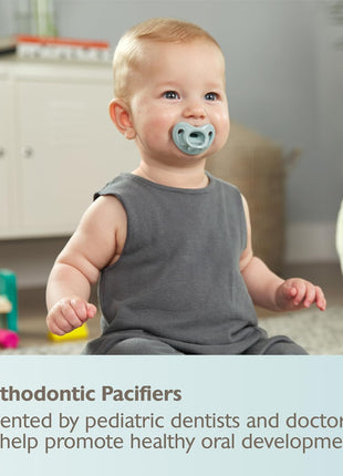 NUK Timeless Comfy Pacifier | 100% Silicone, One-Piece Design | BPA-Free, Gentle on Baby's Skin | 5-Pack, for 0-6M