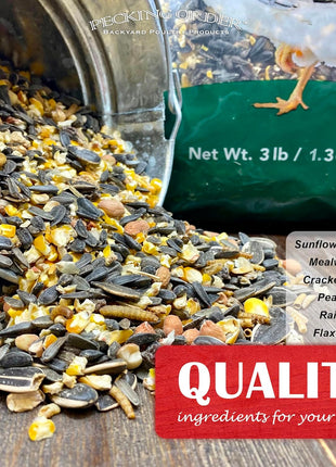 Pecking Order 9328 Mealworm & Sunflower Treat, 3 lb.