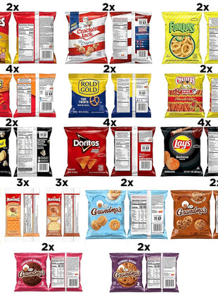 Frito Lay Ultimate Snack Care Package, Variety Assortment of Chips, Cookies, Crackers & More, (Pack of 40)