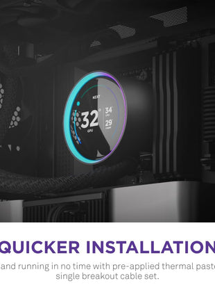 NZXT Kraken Elite 360 2024 - AIO CPU Liquid Cooler - 360mm Radiator - 3 x F120P Fans - Customizable 2.72 inch IPS LCD - NZXT Turbine Pump - AMD® AM5, AM4 - Intel® LGA 1851/1700, 1200/115X - Black