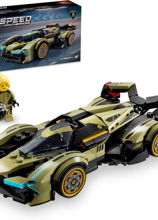 LEGO Speed Champions Lamborghini Lambo V12 Vision GT Super Car, Formula 1 Vehicle Toy, Driving Playset, Buildable Model Set for Kids, Lamborghini Car, Gift for Kids and Gaming Fans, F1 Toy, 76923