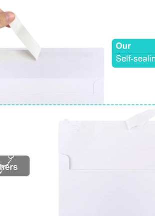 Joyberg 50 Packs 5x7 Envelopes, White A7 Envelopes for Invitations, Printable, Self Seal for Weddings, Invitations, Photos, Postcards, Greeting Cards, Mailing