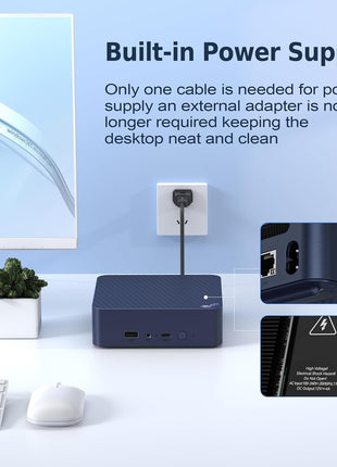 Beelink Mini PC,Mini S12 N95 Intel Alder Lake-N95 (up to 3.4GHz),12GB LPDDR5 512GB SATA3 SSD Mini Desktop Computer, Support 4K@60Hz Dual HDMI Display, 2.5G LAN/USB3.2/Low-Power Home/Office Micro PC