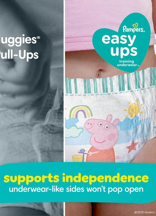 Pampers Easy Ups Training Underwear Peppa Pig Size 5 3T-4T, 124 Count (Packaging May Vary)