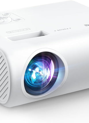 Mini Projector, CLOKOWE 2024 Upgraded Portable Projector with 9000 Lux and Full HD 1080P, Movie Projector Compatible with iOS/Android Phone/Tablet/Laptop/PC/TV Stick/Box/USB Drive/Game Console