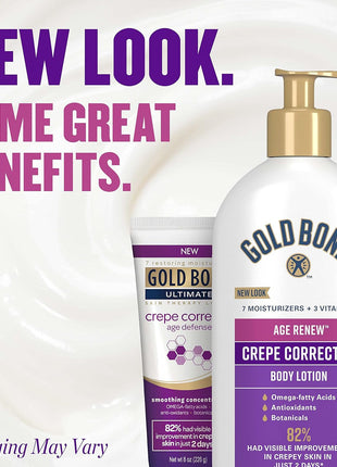 Gold Bond Age Renew Crepe Corrector Body Lotion, Replenishing & Smoothing Formula, Gold Bond Crepe Corrector Body Lotion, 14 oz