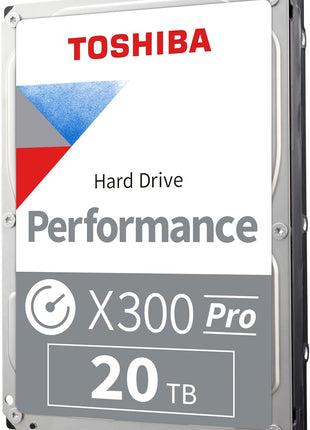 Toshiba X300 PRO 20TB High Workload Performance for Creative Professionals 3.5-Inch Internal Hard Drive – Up to 300 TB/Year Workload Rate CMR SATA 6 Gb/s 7200 RPM 512 MB Cache - HDWR62AXZSTB