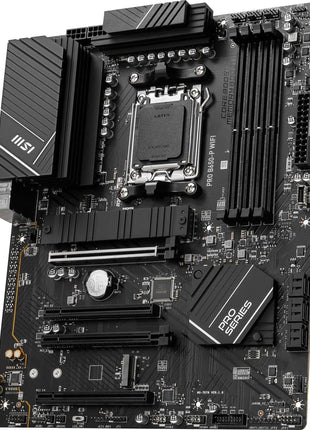 MSI PRO B650-P WiFi ProSeries Motherboard (AMD Ryzen 9000/8000/7000 Series Processors, AM5, DDR5, PCIe 4.0, M.2, SATA 6Gb/s, USB 3.2 Gen 2, HDMI/DP, Wi-Fi 6E, Bluetooth 5.3, 2.5Gbps LAN, ATX)