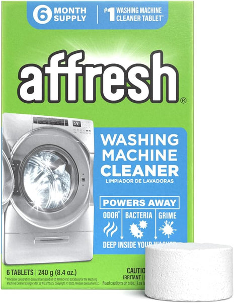 Affresh Washing Machine Cleaner, Cleans Front Load and Top Load Washers, Including HE, 6 Tablets