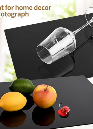 Lesnlok 8 x 12 Black Acrylic Sheet 1/8 inch Thick 3mm 2 Pieces Black Plexiglass Sheet, DIY Materials for Home Decor, Handcraft, Painting, Photography,Switch Panel, Display Stand