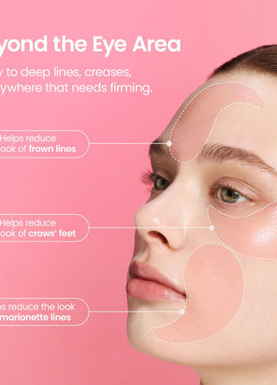 BIODANCE Collagen Peptide Eye Patches, Anti Wrinkle & Smile Line Patches for Face, Under Eye Mask for Fine Lines & Eye Bags, Travel Essentials & Self Care Gifts for Women, Korean Skin Care (60 Count)