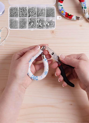 PAXCOO Jewelry Making Supplies Kit - Jewelry Repair Tool with Accessories, Pliers, Findings, and Beading Wires for Adults and Beginners