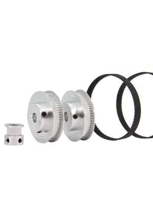 Zeberoxyz 2PCS Set GT2 Synchronous Wheel 20&60 Teeth 8mm Bore Aluminum Timing Pulleys with 2PCS Length 200mm Width 6mm Belt (20-60T-8B-6)