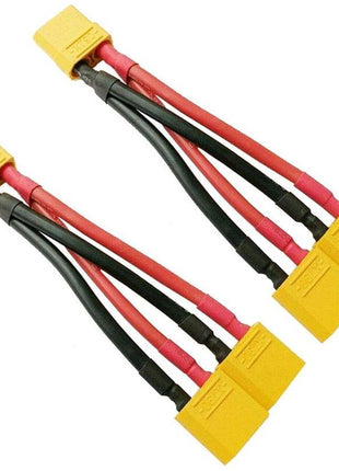 FLY RC 2pcs XT90 Plug Parallel Battery Connector Cable XT90 Connector Style Parallel Y-Harness for Quadcopters Multirotors RC LiPo Battery Male and Female Connectors