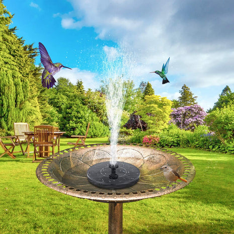 Mademax 1W Solar Bird Bath Fountain Pump, Solar Fountain, Free Standing Floating Solar Powered Water Fountain Pump for Bird Bath, Garden, Pond, Pool, Outdoor