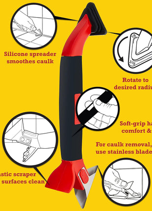ALLWAY CT31 3-in-1 Caulk Tool for Removal and Application