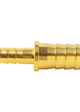 Brass Hose Barb Reducer, 3/8" to 1/4" Hose ID, Reducing Barbed Coupler (Pack of 2)