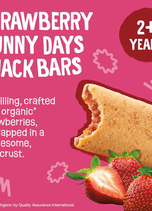 Earth's Best Organic Kids Snacks, Sesame Street Toddler Snacks, Organic Sunny Days Snack Bars for Toddlers 2 Years and Older, Strawberry with Other Natural Flavors, 16 Bars Per Box