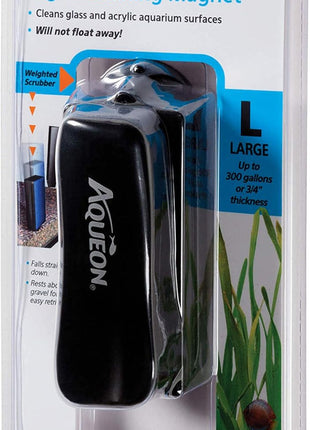 Aqueon Aquarium Algae Scraper, Fish Tank Cleaning Magnets for Glass/Acrylic, Small, Black