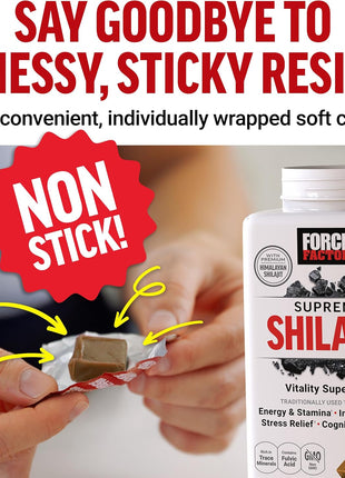 Force Factor Supreme Shilajit, Premium Himalayan Shilajit for Men & Women | Promote Energy, Stamina, Immune Health, Endurance & Focus, Smoked Old Fashioned Flavor, 60 Soft Chews