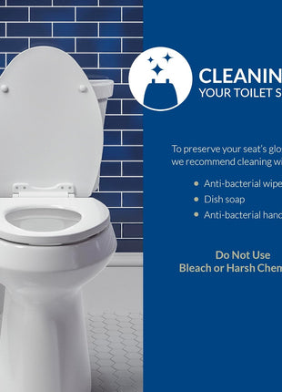 BEMIS 500EC 390 Toilet Seat with Easy Clean & Change Hinges, 1 Pack Round, Cotton White | Durable enameled wood resists chipping & scratching, fits all standard round toilets, Made in USA, 500EC 390