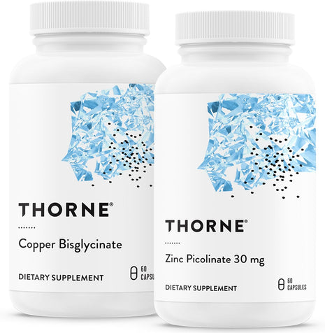 THORNE - Trace Minerals Bundle - Zinc Picolinate and Copper Bisglycinate - Essentials for Wellness - 60 Servings