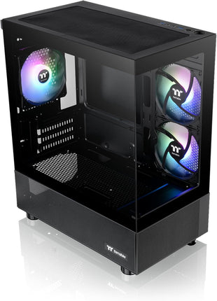 Thermaltake View 170 TG ARGB Black Micro-ATX Case; 3x120mm ARGB Fans Included; Supports Up to 280mm Radiator; Front & Side Dual Tempered Glass Panel; CA-1Z4-00M1WN-00; 3 Year Warranty