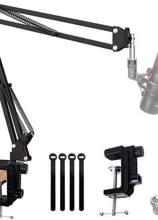 SUNMON Mic Arm, Microphone Boom Arm for Fifine AM8 Blue Yeti HyperX QuadCast SoloCast and Most Microphone, Mic Stand Desk with 3/8 inch to 5/8 inch Screw