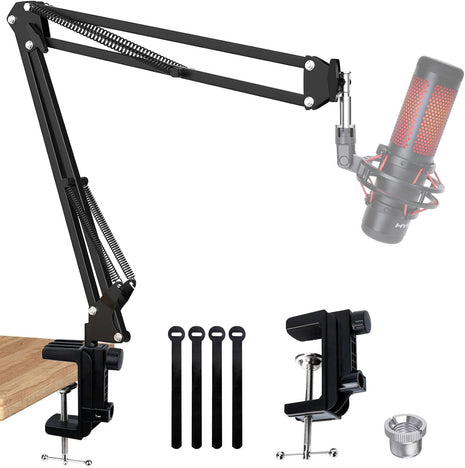 SUNMON Mic Arm, Microphone Boom Arm for Fifine AM8 Blue Yeti HyperX QuadCast SoloCast and Most Microphone, Mic Stand Desk with 3/8 inch to 5/8 inch Screw