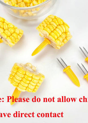 24 Pack Stainless Steel Corn Holders - Corn on the Grill & Cob Skewers for Home & BBQ Cooking