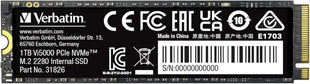 Verbatim 1TB SSD Vi5000 Internal Solid State Hard Drive PCIe NVMe M.2 2281