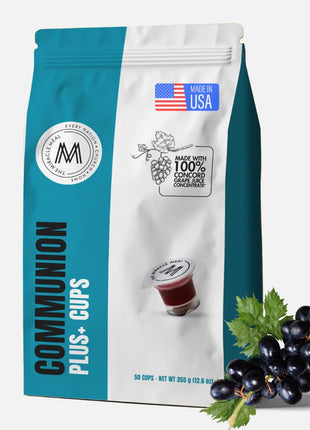 PACK IT HUB Travel Pack - The Miracle Meal Pre-Filled Communion Plus+ Cup - Bag of 50 with Wafer and 100% Concord Grape Juice