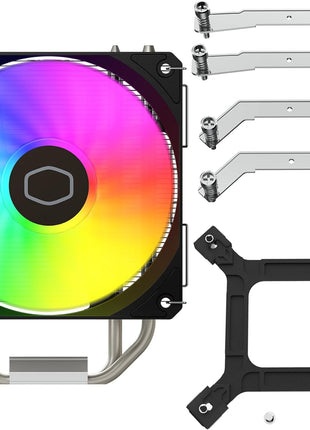 Cooler Master Hyper 212 Spectrum V3 ARGB CPU Air Cooler, 4 Heat Pipes | AMD AM5/AM4 & Intel LGA1851/1700 Support Cooler, Quiet Cooling, 120mm PWM Fan, ARGB, 152mm, Easy Installation