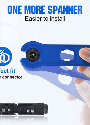 ECO-WORTHY Solar Crimper Tool Kit 13 PCS Solar Tools - a Crimper, 10 Pairs of Solar Connectors, 2 Pairs of Solar Connector Spanner Wrench for Solar Panel Cable Assembly and Installation
