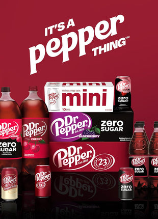 Dr Pepper Soda, 12 fl oz cans, 12 pack