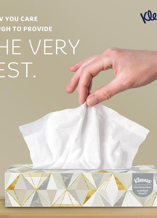 Kleenex Professional Facial Tissue, Bulk (03076), 2-Ply, White, Flat Boxed Format, Designed for Business, Convenience Size (125 Tissues/Box, 12 Boxes, 1,500 Sheets/Case)