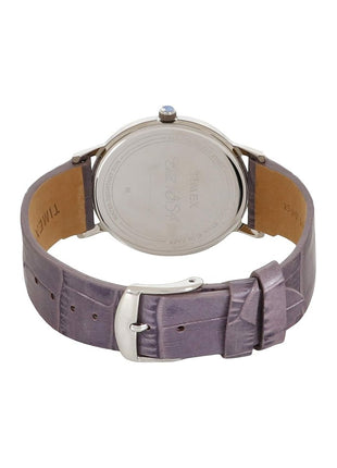 TIMEX Empera Analog Watch for Women with Mother of Pearl Round Dial & Mauve Leather Strap Band Water Resistant Women's Wrist Watches - TWEL12600
