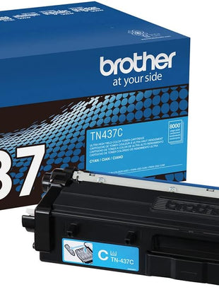 Brother Genuine TN437C Ultra High Yield Cyan Toner Cartridge, XL
