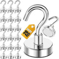 DIYMAG Magnetic Hooks, 30lbs Magnet Hook 2025 Cruise Cabin Ship Essentials Heavy Duty Strong Magnets Refrigerator Fridge Hanging for Classroom Beach Vacation Kitchen Grills Home 20 Pack (Silver)