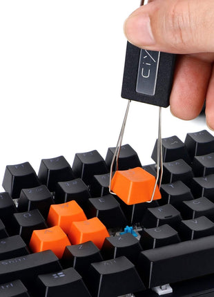 New Fashion Kingdom Keycap Puller Switch Puller Stainless Steel Keycap Removal Tool with 2 Pcs Keyboard Cleaning Brush for Mechanical Keyboard