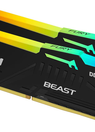 Kingston FURY Beast RGB 32GB (2x16GB) 6000MT/s DDR5 CL30 Desktop Memory | AMD EXPO | Kit of 2 | KF560C30BBEAK2-32