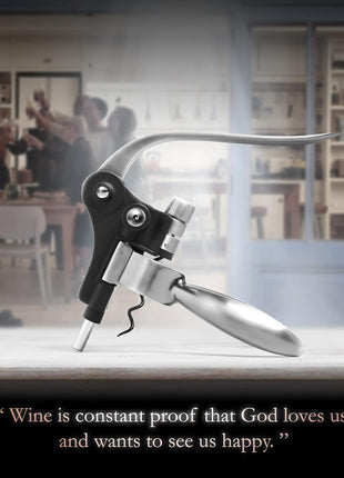 Wine Bottle Opener Corkscrew Set – Luxiluxy [2024 upgraded, does NOT break!] Including Foil Cutter, Bottle Stopper, Opener Stand and Extra Spiral - corkscrews wine opener set- wine opener kit